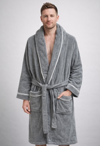 Velour signature bathrobe - velour,