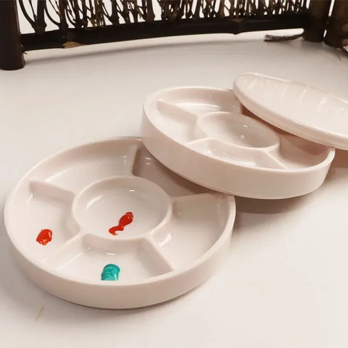 Porcelain round palette with - porcelain,