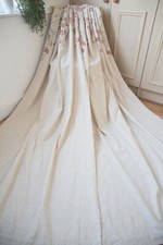 DUNELM OATMEAL AUTUMN LEAF EMBROIDERED EYELET CURTAINS,RUST,TERRACOTTA,46WX72D