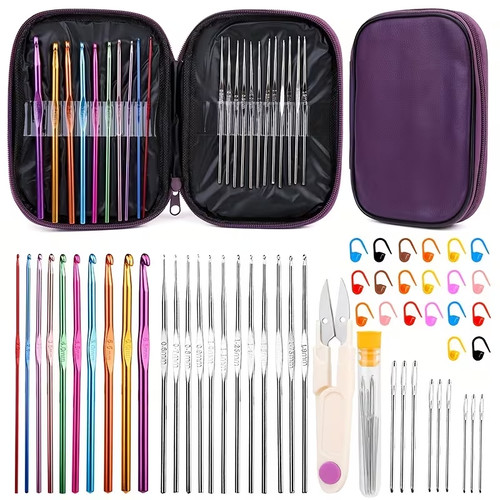 Piece crochet hook set - crochet,