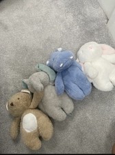 4x soft toys elephant bunny
