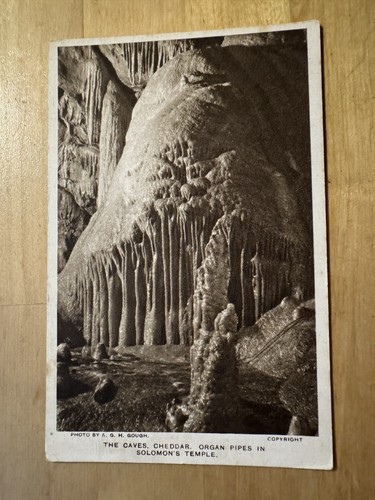Postcard caves cheddar - caves, organ