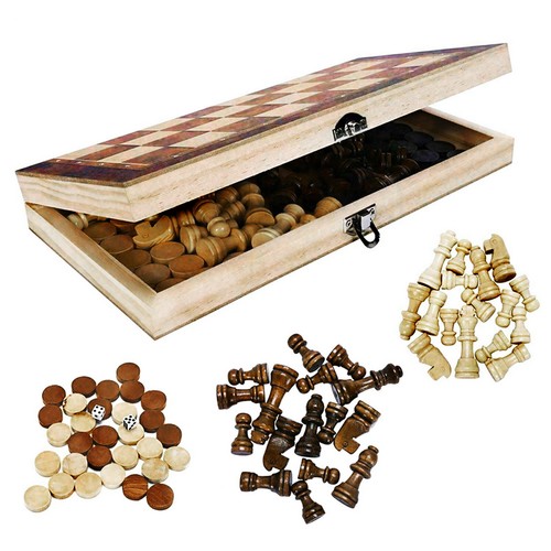 Large wooden chess - chess, set