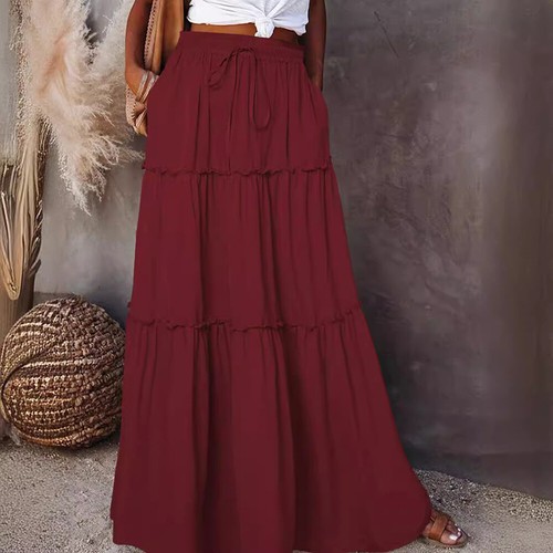 Ladies boho maxi skirt - boho, womens