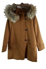 Zara brown long coat size - zara, xs