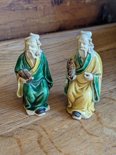 Vintage chinese shiwan mud men - chinese,