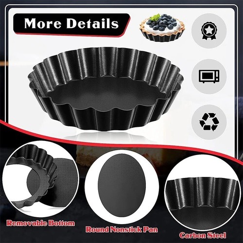 6pcs removable bottom tart - removable,