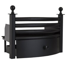 Laxton Front Grate Iron Solid Fuel Set Coal Ash Fire Steel Black Fireside