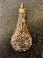 Antique Copper & Brass Decorative Powder Flask