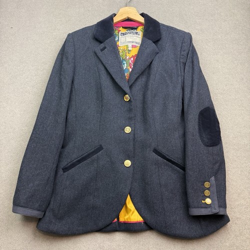 Joules tweed jacket navy - tweed, 14