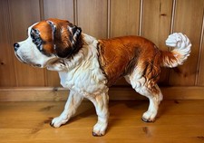 Large Vintage Goebel Porcelain St. Bernard Figurine 28cm (Model 30026-35)