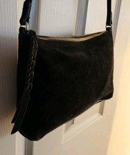 H&M Black Real Suede Crossbody