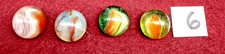 4 Antique Vintage Green Orange