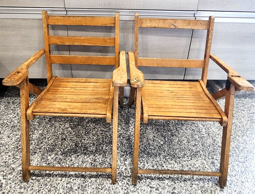 Vintage wooden folding - wooden,