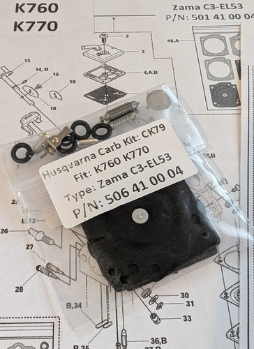 Husqvarna k750 k760 carburetor - husqvarna,