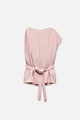 Zara pink asymmetric draped - zara,