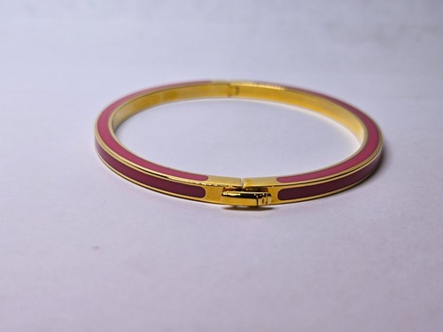 Pink skinny bangle - bangle, gold