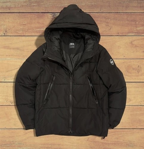 Zara puffer jacket black s - puffer,
