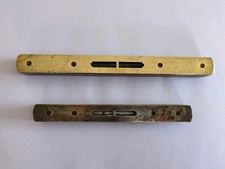 Pair Of Vintage Brass And Wooden Spirit Levels