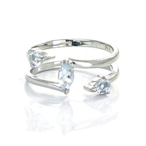 Aquamarine ring adjustable - aquamarine,