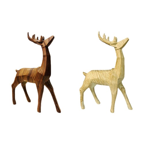 Standing deer statues reindeer - statues,