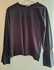 ZARA Black Puff Sleeve Top –