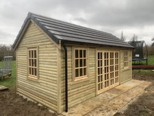26x12  Timber Framed Outbuilding tiled Workshop summerhouse gyms office logcabin