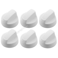 UNIVERSAL White Oven Cooker Knob Gas Hob Switch Flame Burner Control Knobs