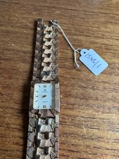 Ladies Retro LOUIS DINO Square Gold Coloured Watch W1586/1