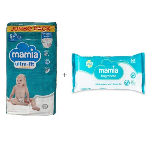 Mamia size nappies jumbo 64 - 5+,