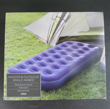 Outdoor Single Air Bed Double Lock Valve Flocked Top Layer Repair Patch Included