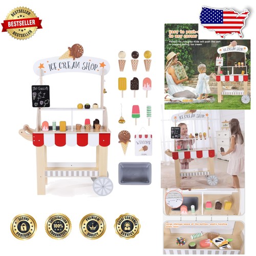 Kids wooden ice - cream, truck
