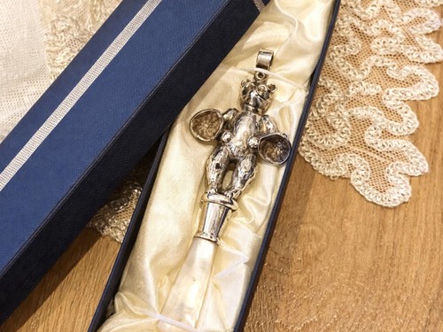 Victorian silver teddy - victorian,