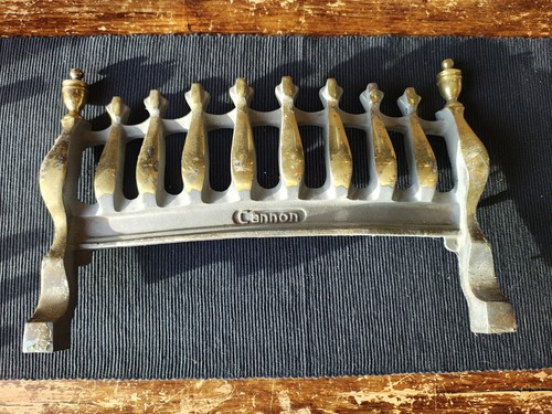 Brass fire grate fret front - grate,