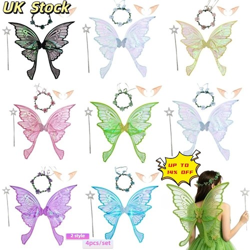 Fairy costume wings - fairy, wand