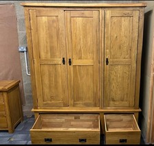  Oak Furniture Land  Triple Wardrobe  DELIVERY TAKES UPTO 7 To 10 DAYS 