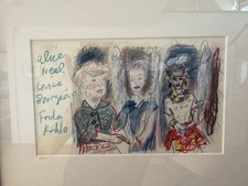 Framed Matthew Collings pencil