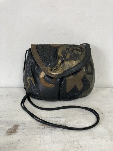 Vintage 80s handbag crossbody - handbag,