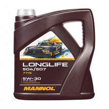 5L MANNOL 5W-30 C3 VW 504 00 / 507 00 FULLY SYNTHETIC ENGINE OIL LONGLIFE 3 7715