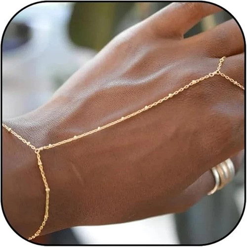 Hand chain bracelet - chain, ring