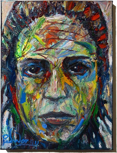 Female portrait oil painting - female,
