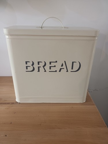Cream bread bin vintage retro - vintage,