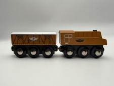 Learning Curve Wooden Diesel 18 & Wagon – Brio Compatible Train Set