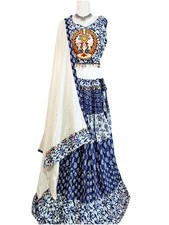 Designer Navy Blue And White