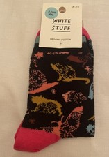 White Stuff Womens Abstract Animal Socks - BNWOT - Shoe Size 3-5 (Adult)