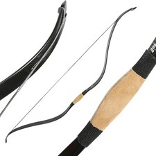 Traditional Bow 15-95lbs Archery Recurve Bow Cowhide Longbow Hunting Shoot RH LH