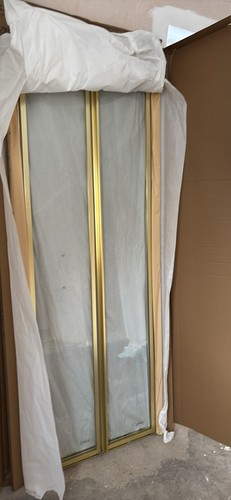 Gold brushed aluminium framed - aluminium,