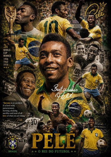 Brazil legend pele autograph - brazil,
