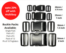 Webbing Buckle Quick Release Clip Clasp 3/4" 1" 1 1/2" 2" / 20mm 25mm 38mm 50mm
