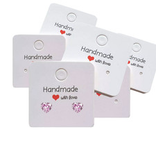Jewellery Display Cards White